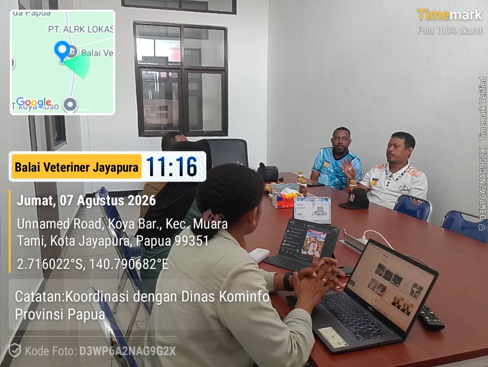 Koordinasi bersama DISKOMINFO Provinsi Papua